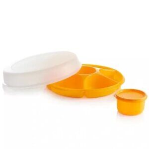 Tupperware Serving Center Orange New Not in Original Packing
